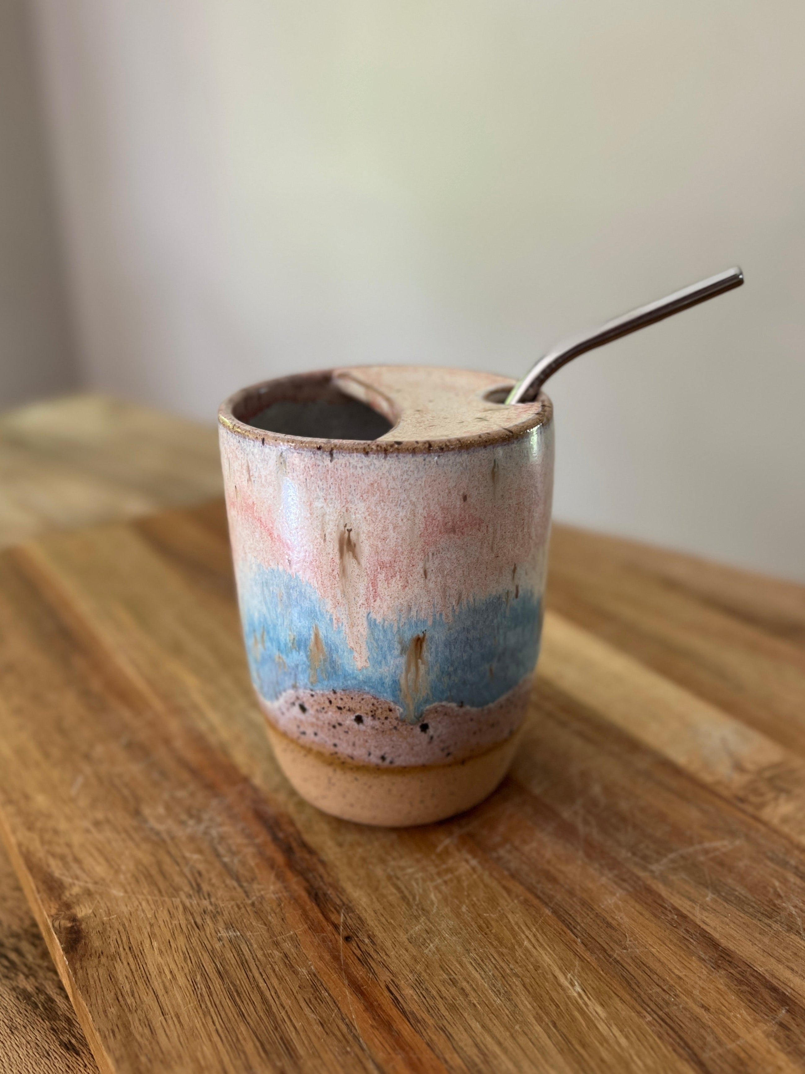 Melted sherbet straw cup, 12 oz
