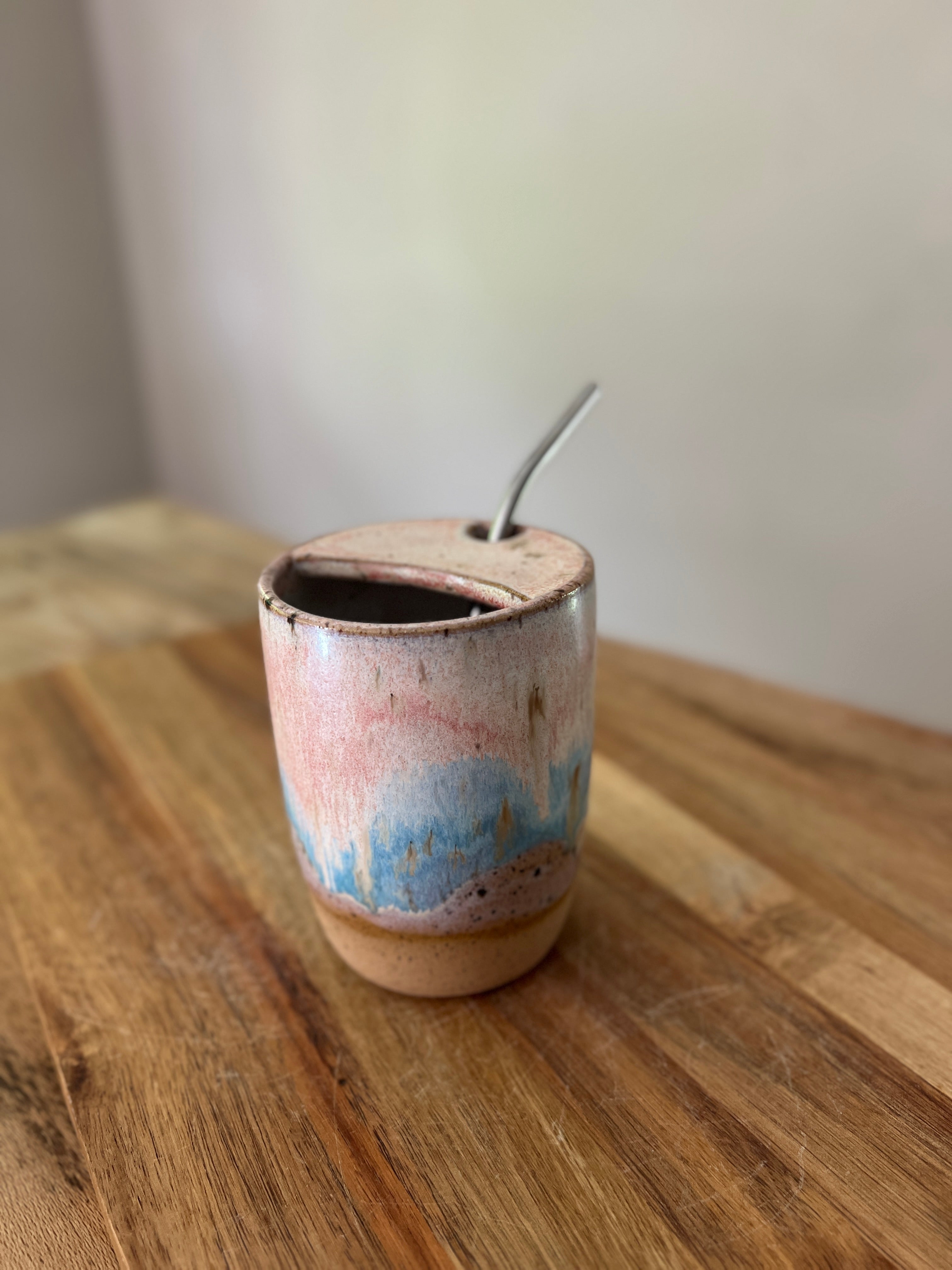 Melted sherbet straw cup, 12 oz