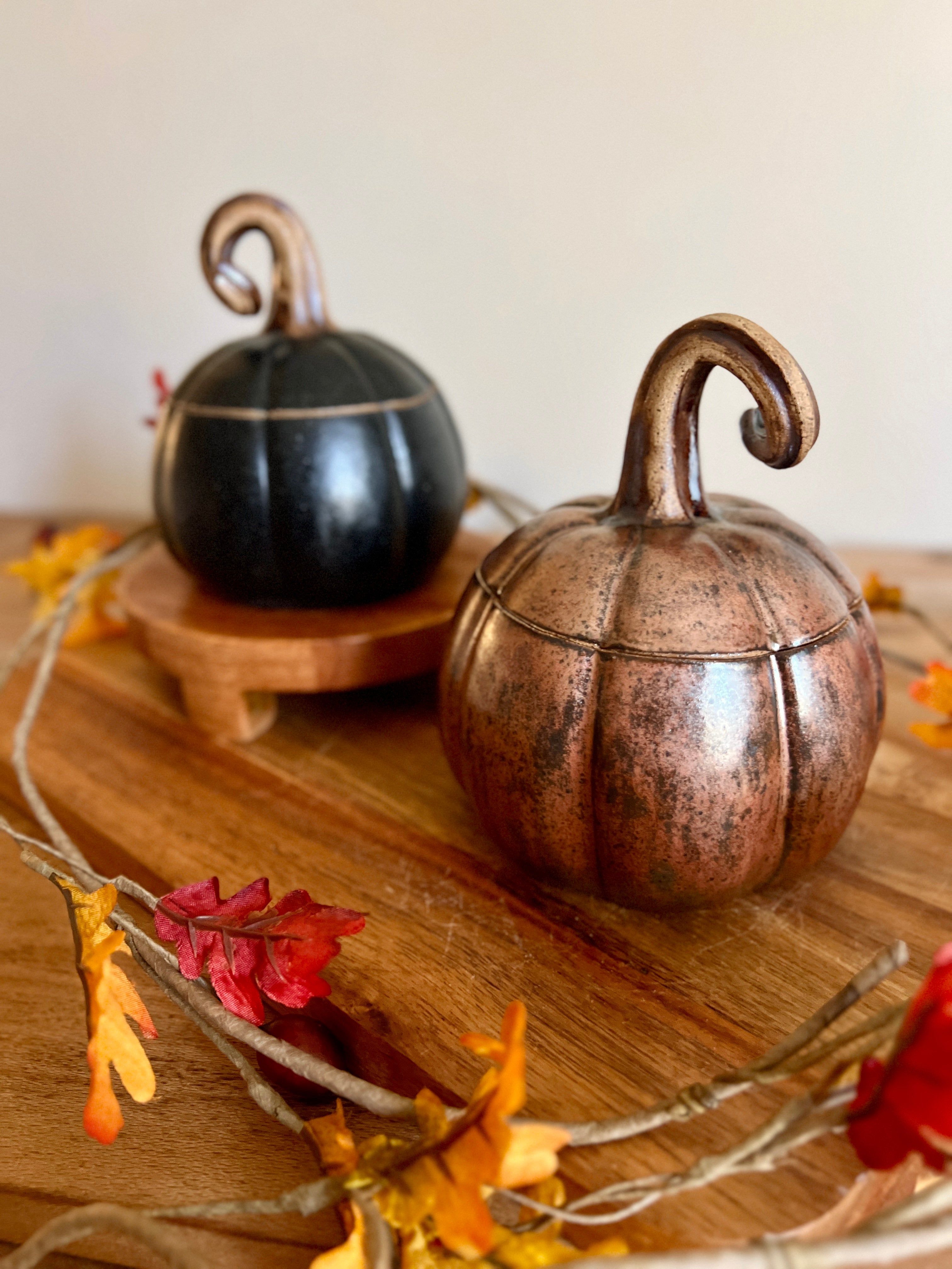 copper pumpkin jar