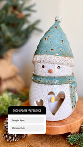 8 inch, snowman luminary