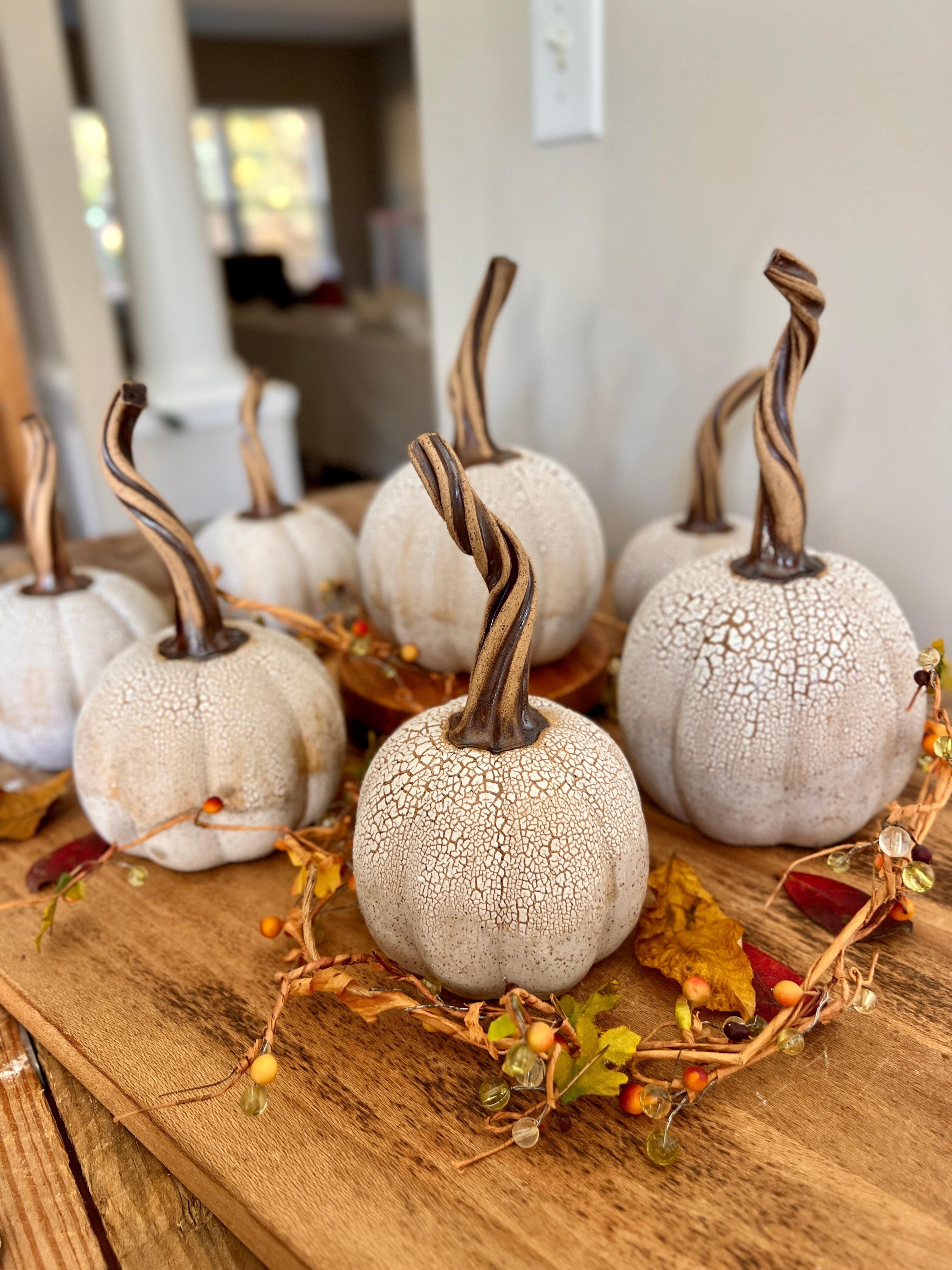 white crackle pumpkin #1