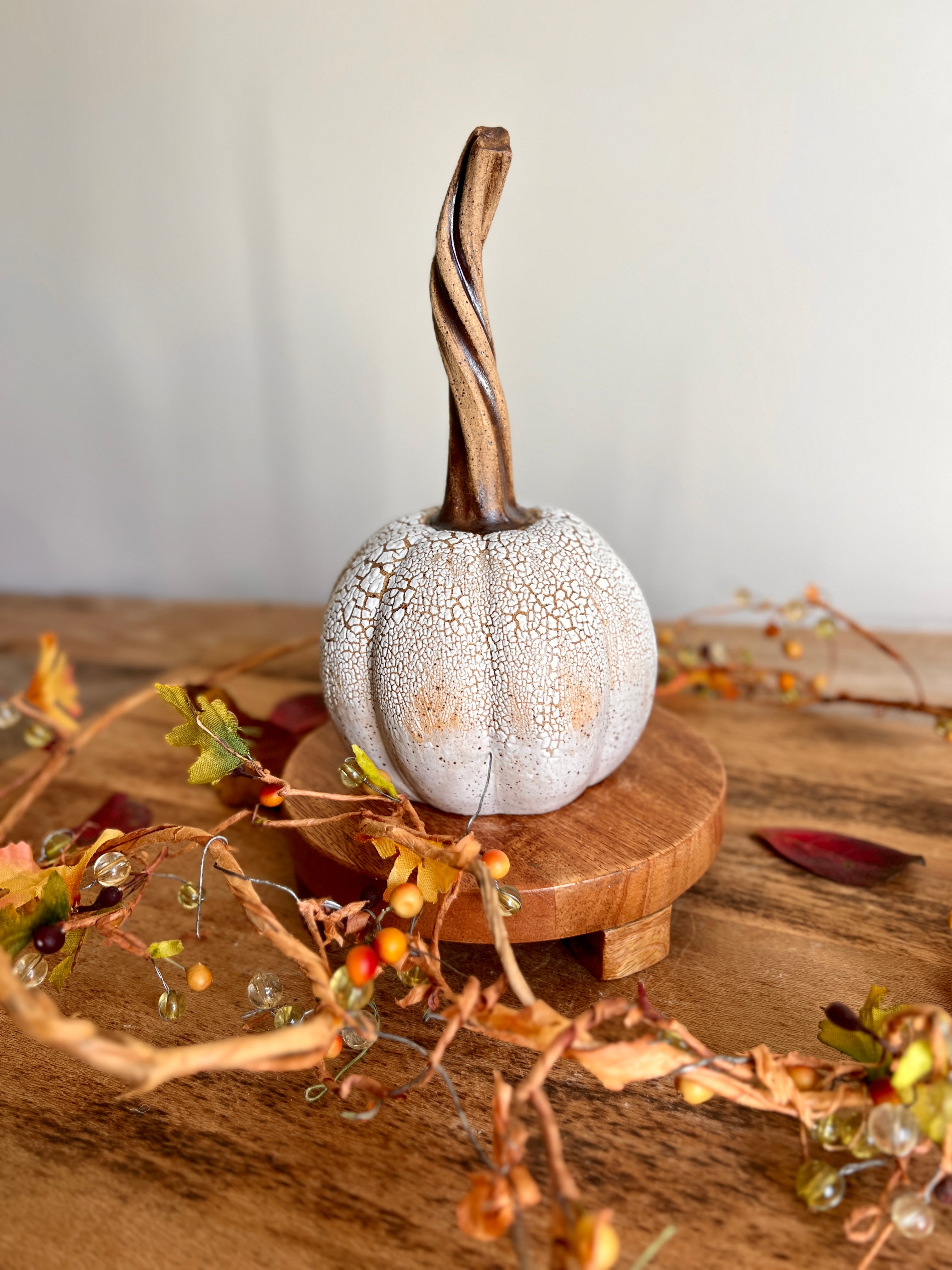 white crackle pumpkin #1