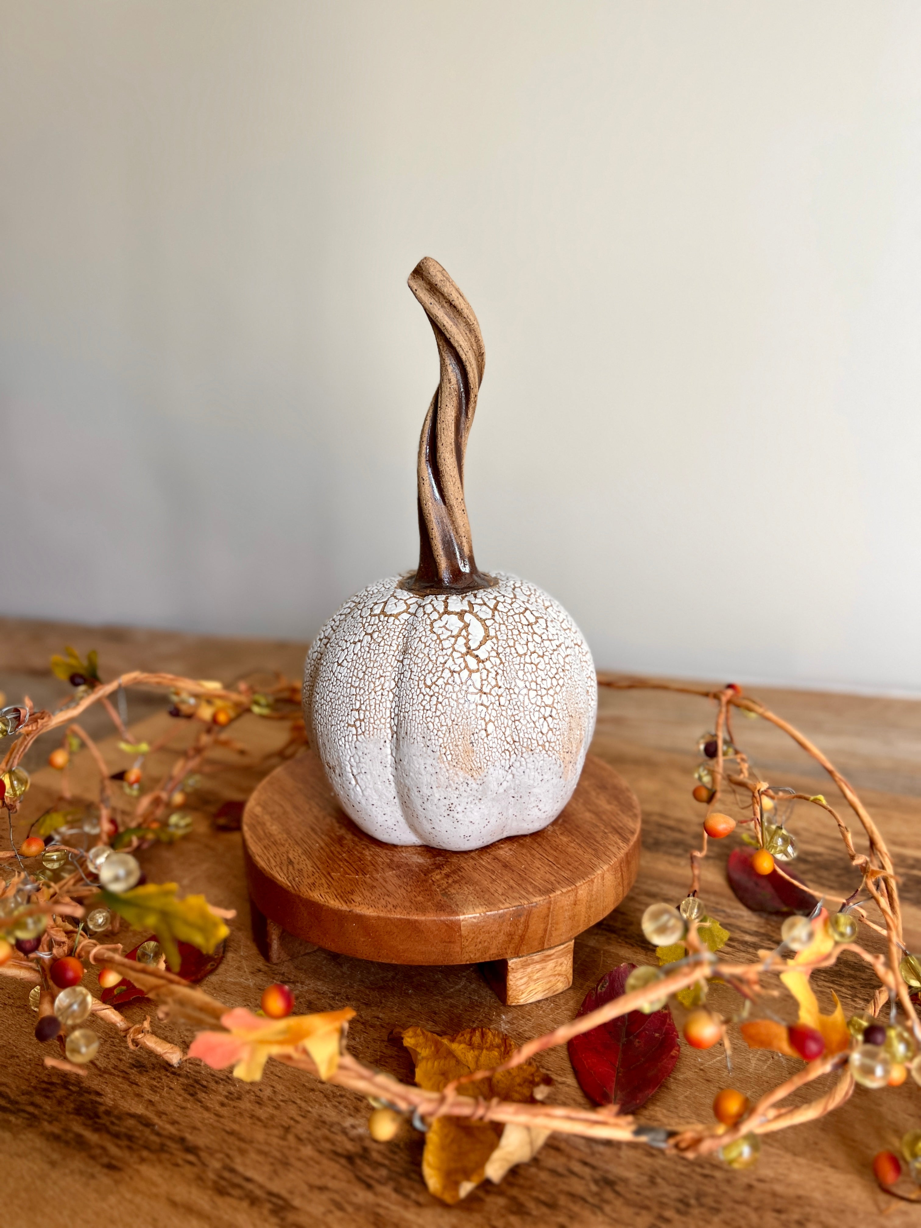 white crackle pumpkin #1