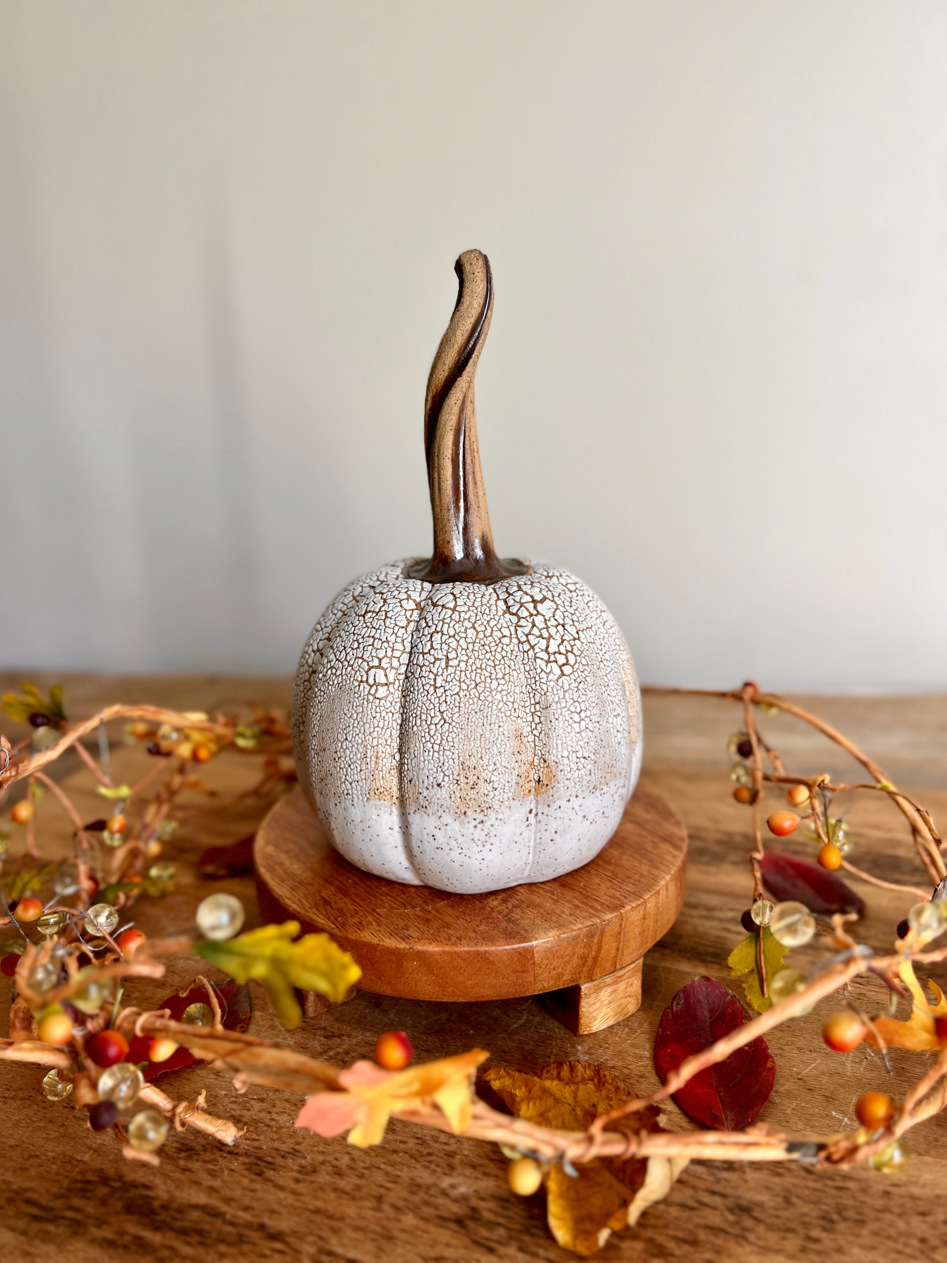 white crackle pumpkin #5