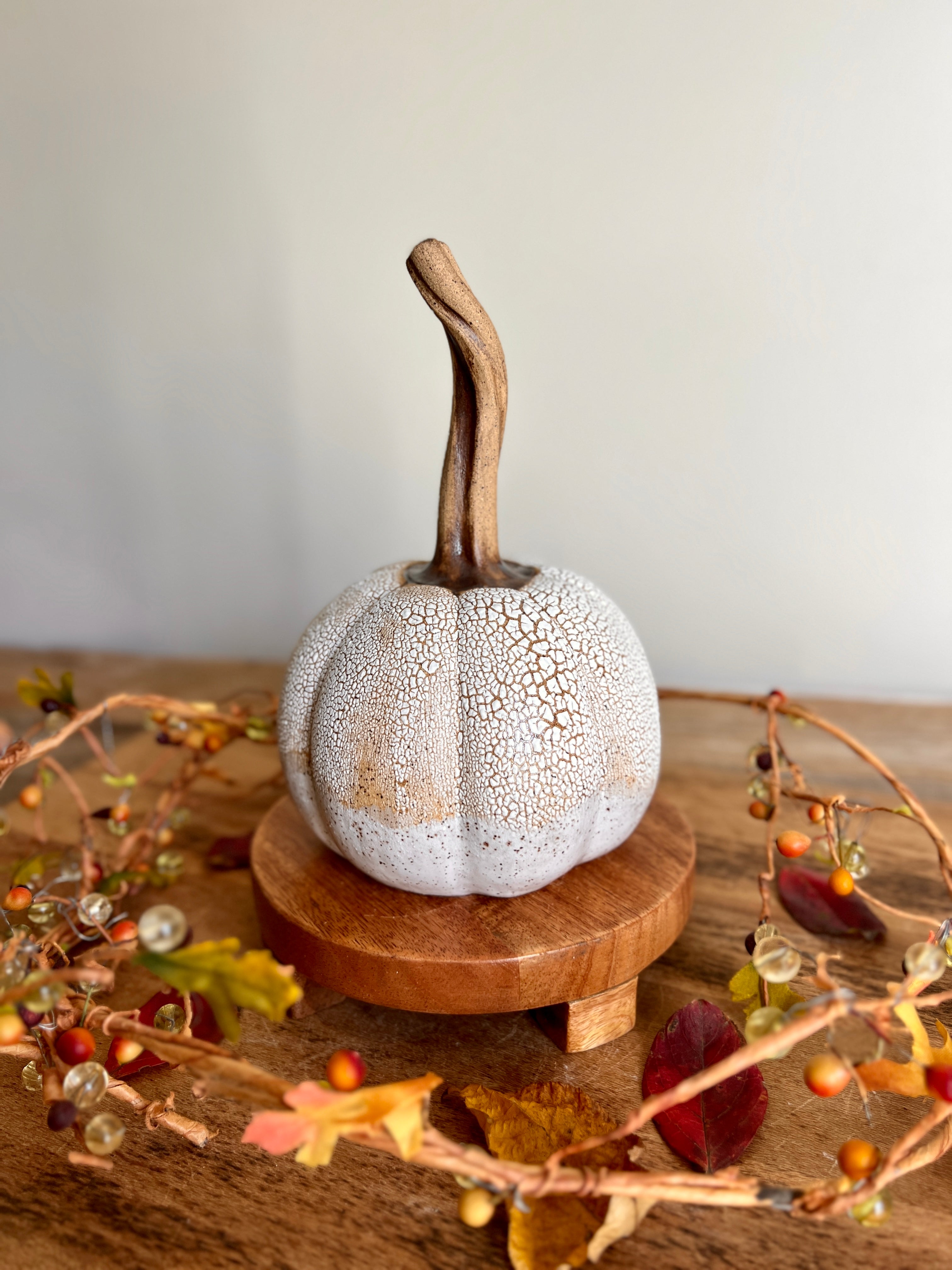 white crackle pumpkin #6