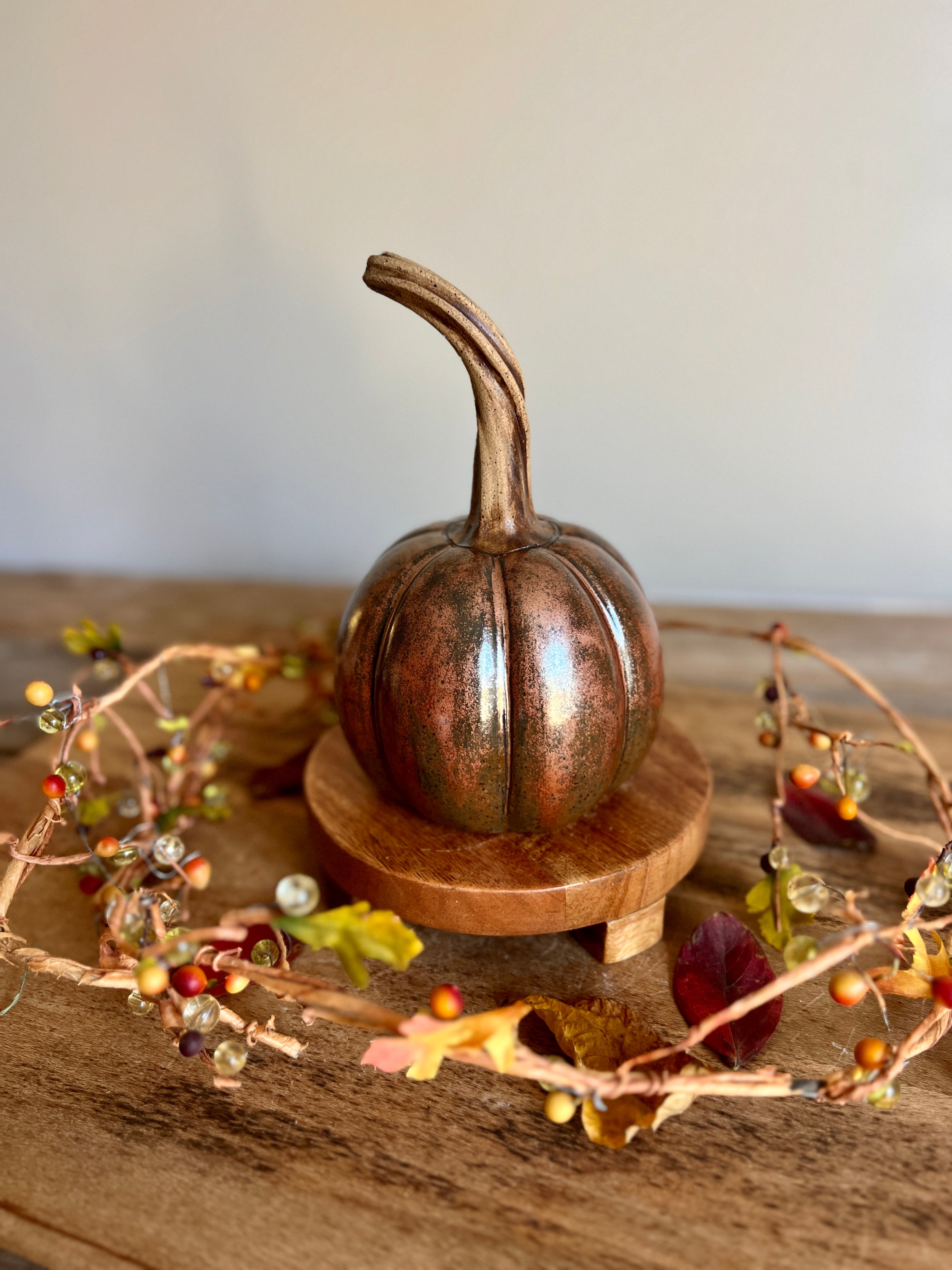 long stem copper pumpkin #7